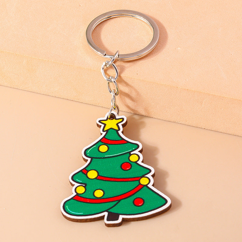 Wholesale Cartoon Christmas Tree Colorful Keychain